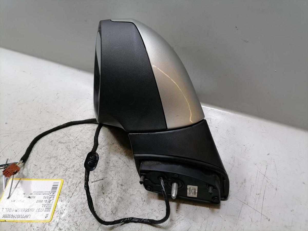 Peugeot 207 original Au&szlig;enspiegel links elektrisch verstellbar beheizt ETS Aschgrau Bj.2007